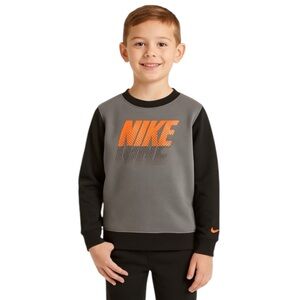 Nike Boys Sweatshirt in Gray and Black Size 7